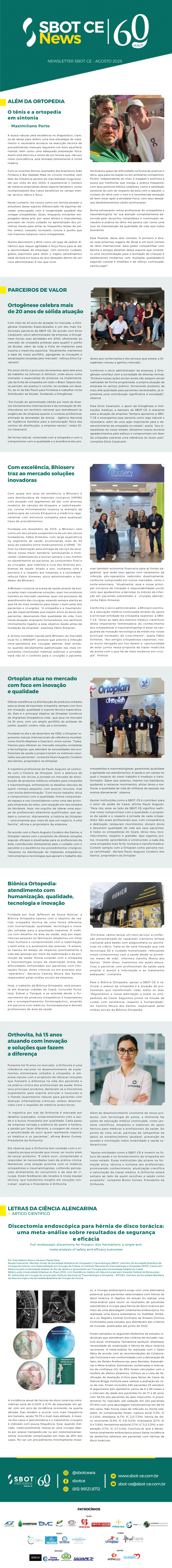 4ª Newsletter Agosto de 2025